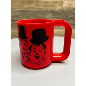 Laurel & Hardy Red Mug Coffee Cup by The Am Pro Line - Vintage!